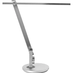 Leen Bakker CETUS - Bureaulamp LED - Zilver - Synthetisch materiaal