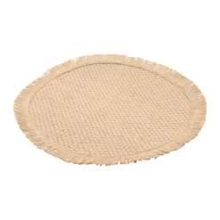 Placemats-Chaks Placemat - D38 cm - gevlochten - beige - bohemian