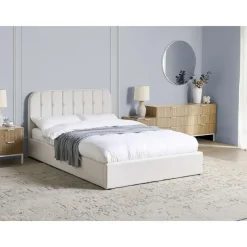 Twijfelaars-Leen Bakker CHALLANS - Bed met opbergruimte - Off-white - 140 x 200 cm - Stof