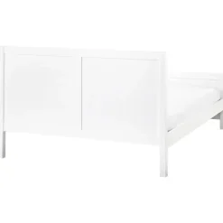 Twijfelaars-Beliani CHAMPAGNAT - Tweepersoonsbed - Wit - 140 x 200 cm - Rubberhout