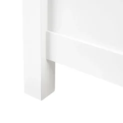 Twijfelaars-Beliani CHAMPAGNAT - Tweepersoonsbed - Wit - 140 x 200 cm - Rubberhout
