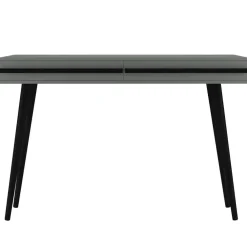 Loft24 Chantal - Bureau met 2 laden grijs en zwart spaanplaat