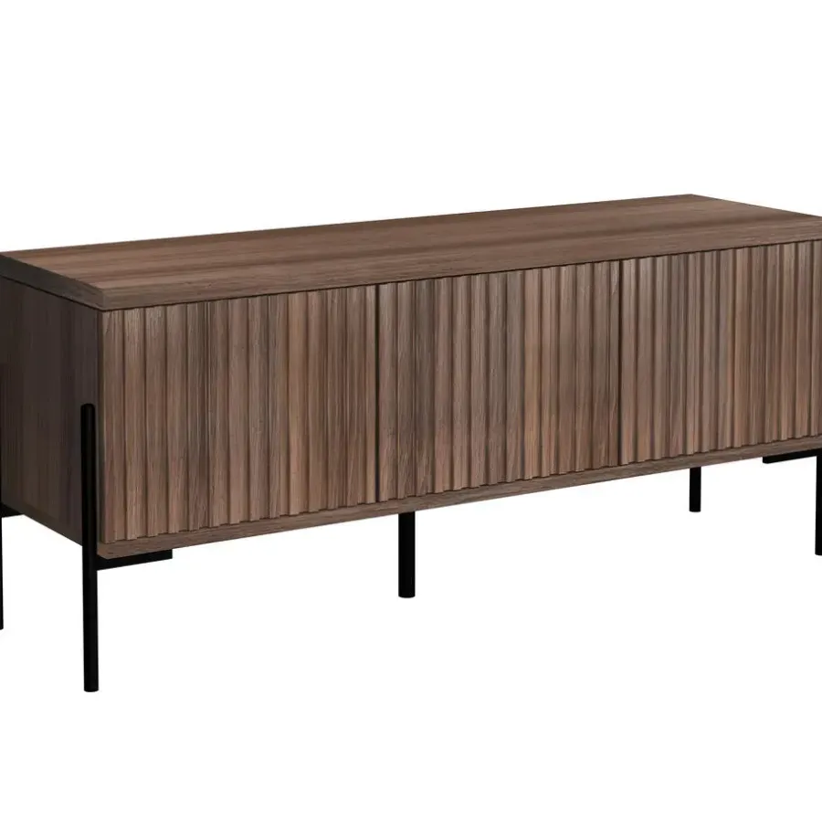 Loft24 Charlie - Laag dressoir met 3 deuren in walnoot-look