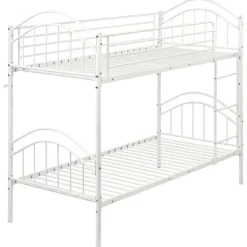 Beliani CHARTRES - Stapelbed - Wit - 90 x 200 cm - Metaal