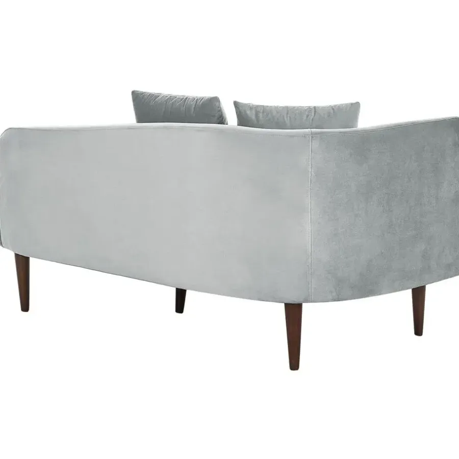 Beliani CHAUMONT - Chaise longue - Lichtgrijs - Linkerzijde - Fluweel