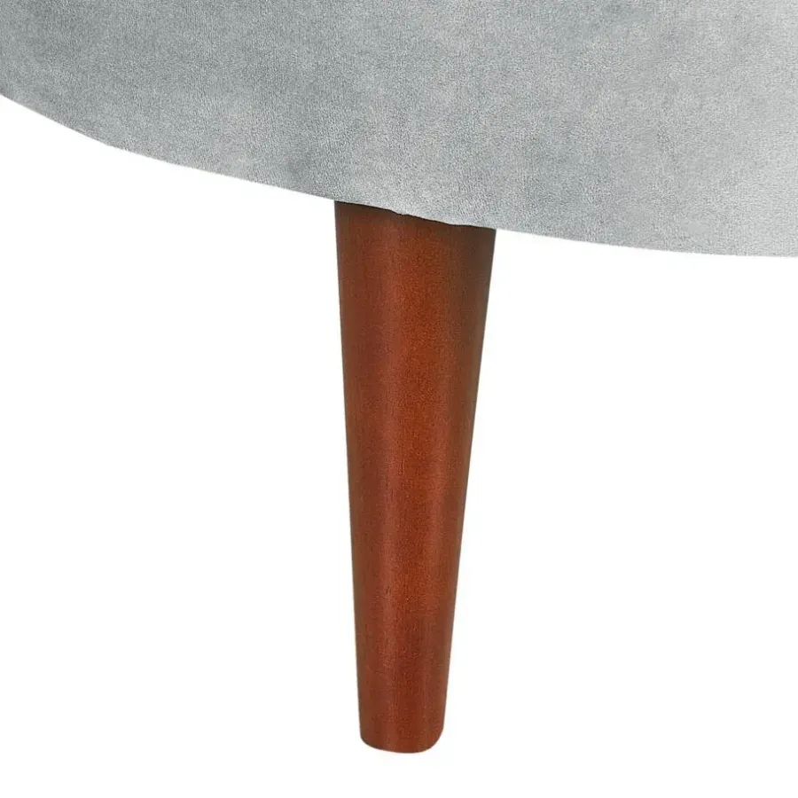 Beliani CHAUMONT - Chaise longue - Lichtgrijs - Linkerzijde - Fluweel