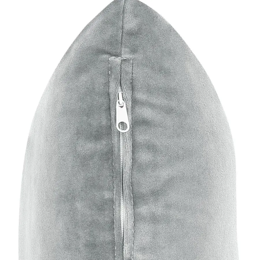 Beliani CHAUMONT - Chaise longue - Lichtgrijs - Rechterzijde - Fluweel