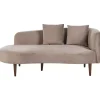 Loveseats-Beliani CHAUMONT - Chaise longue - Taupe - Rechterzijde - Fluweel