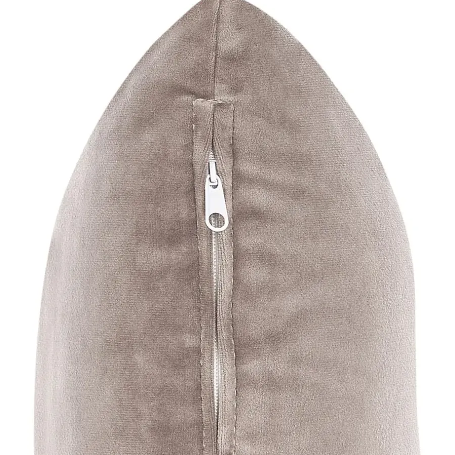 Loveseats-Beliani CHAUMONT - Chaise longue - Taupe - Rechterzijde - Fluweel