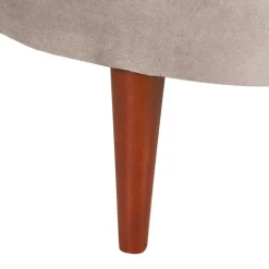Loveseats-Beliani CHAUMONT - Chaise longue - Taupe - Rechterzijde - Fluweel
