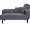 Beliani CHEVANNES - Chaise longue - Donkergrijs - Bouclé