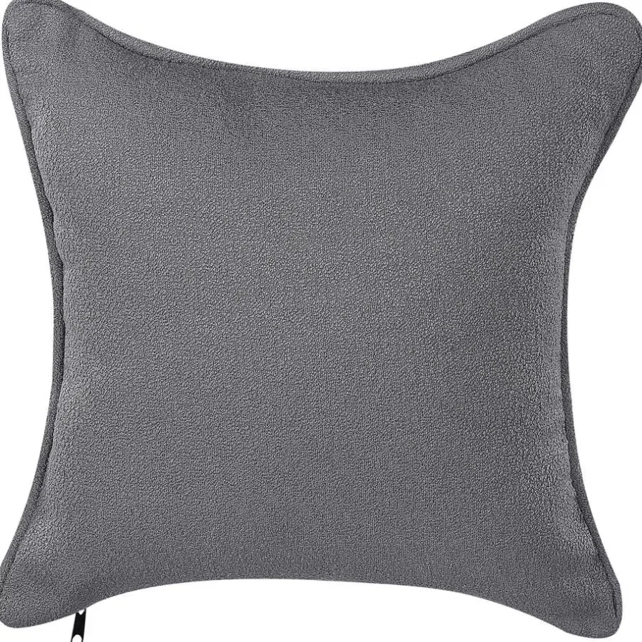 Beliani CHEVANNES - Chaise longue - Donkergrijs - Bouclé