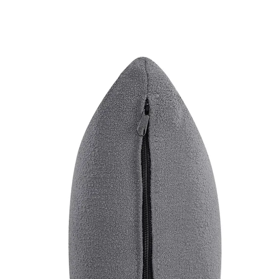 Beliani CHEVANNES - Chaise longue - Donkergrijs - Bouclé