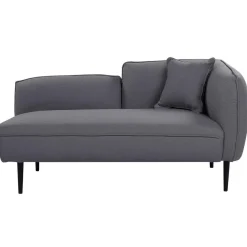 Beliani CHEVANNES - Chaise longue - Donkergrijs - Bouclé