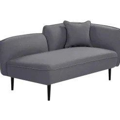 Beliani CHEVANNES - Chaise longue - Donkergrijs - Bouclé