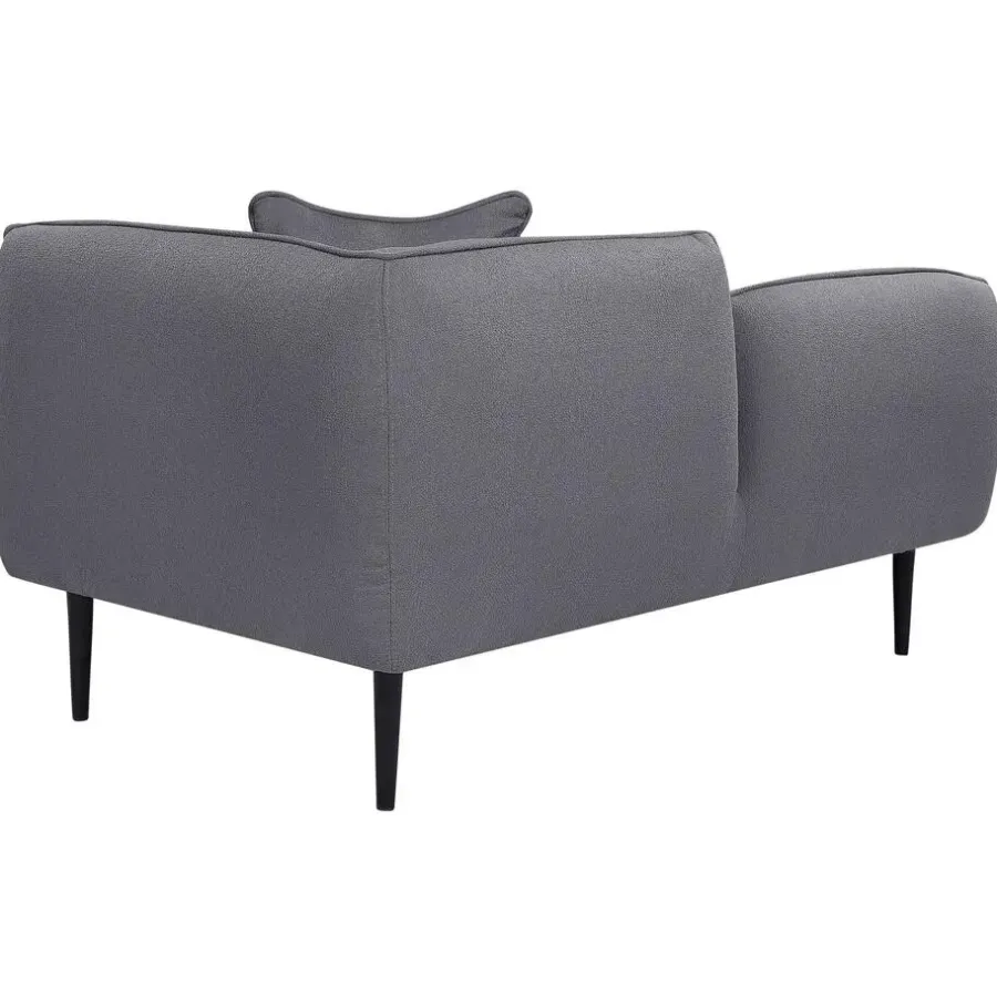 Beliani CHEVANNES - Chaise longue - Donkergrijs - Bouclé