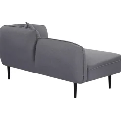 Beliani CHEVANNES - Chaise longue - Donkergrijs - Bouclé
