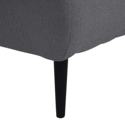 Beliani CHEVANNES - Chaise longue - Donkergrijs - Bouclé