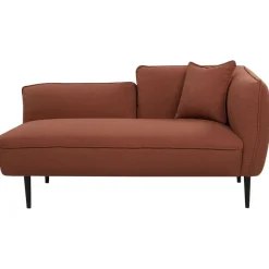 Beliani CHEVANNES - Chaise longue - Donkerrood - Bouclé