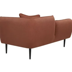 Beliani CHEVANNES - Chaise longue - Donkerrood - Bouclé