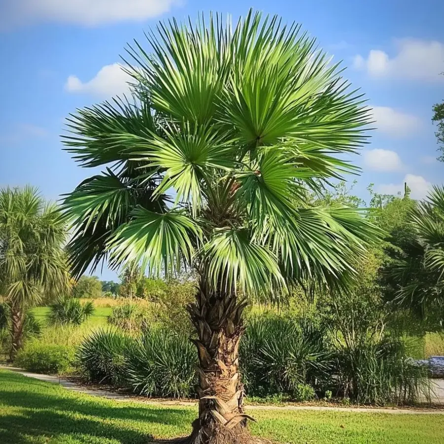 Planten|Bomen-Plant in a Box Chinese Waaierpalm - Set van 4 - Trachycarpus Fortunei - Hoogte 35-45cm - ⌀15cm