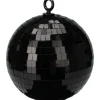 Kerstballen-Christmas Decoration kerstbal - disco - 1x - zwart - 18 cm