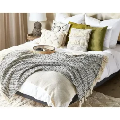 Plaids-Beliani CHYAMA - Plaid - Zwart - 125 x 150 cm - Katoen