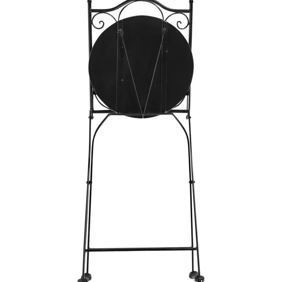 Bistro- & Balkonsets-Beliani CIGLIANO - Tuinstoel set van 2 - Zwart - Metaal