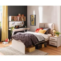 Kinderbedden-Merkloos Cilek Modera tienerbed wit 200 x 100 cm