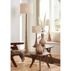 Lampenkappen-Light & Living Cilinder Lampenkap Breska - Parel Wit - Ø40x30cm