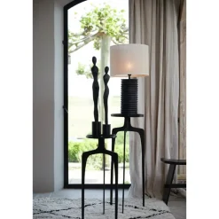 Lampenkappen-Light & Living Cilinder Lampenkap Breska - Parel Wit - Ø40x30cm