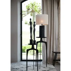 Lampenkappen-Light & Living Cilinder Lampenkap Breska - Parel Wit - Ø40x30cm
