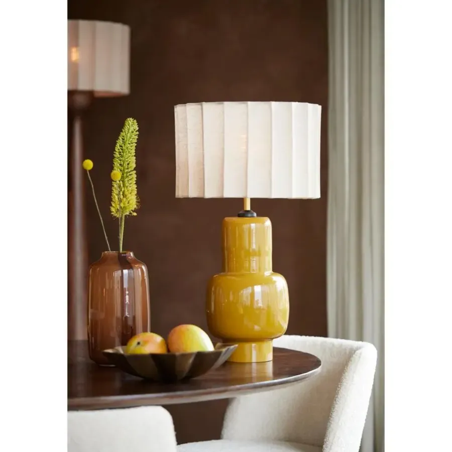 Light & Living Cilinder lampenkap Disli - Crème - Ø35cm