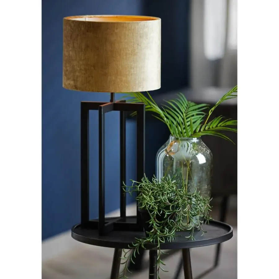 Lampenkappen-Light & Living Cilinder Lampenkap Gemstone - Brons - Ø30x21cm