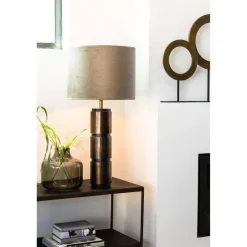 Light & Living Cilinder Lampenkap Gemstone - Brons - Ø40x30cm