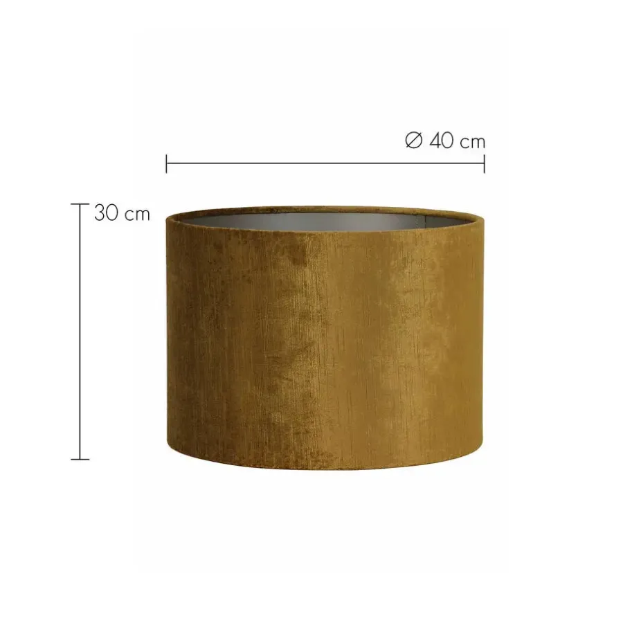 Lampenkappen-Light & Living Cilinder Lampenkap Gemstone - Goud - Ø40x30cm