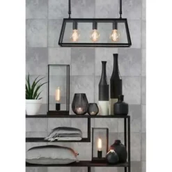 Light & Living Cilinder Lampenkap Livigno - Zwart - Ø30 x 21 cm