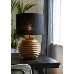 Light & Living Cilinder Lampenkap Livigno - Zwart - Ø30 x 21 cm