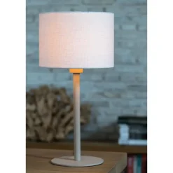 Lampenkappen-Light & Living Cilinder Lampenkap Livigno - Eiwit - Ø25cm