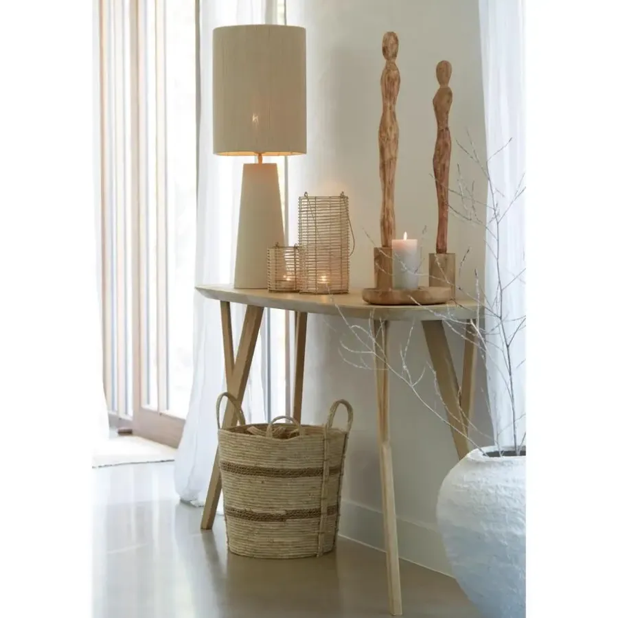 Light & Living Cilinder lampenkap Medan - Beige - 30x30x40cm