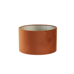 Lampenkappen-Light & Living Cilinder Lampenkap Velours - Terra - Ø40x30cm