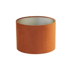 Lampenkappen-Light & Living Cilinder Lampenkap Velours - Terra - Ø40x30cm