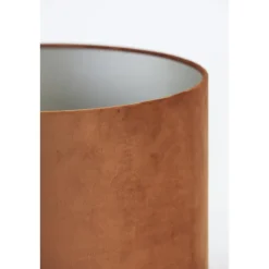 Lampenkappen-Light & Living Cilinder Lampenkap Velours - Terra - Ø40x30cm