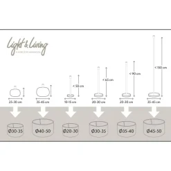 Lampenkappen-Light & Living Cilinder Lampenkap Velours - Terra - Ø40x30cm