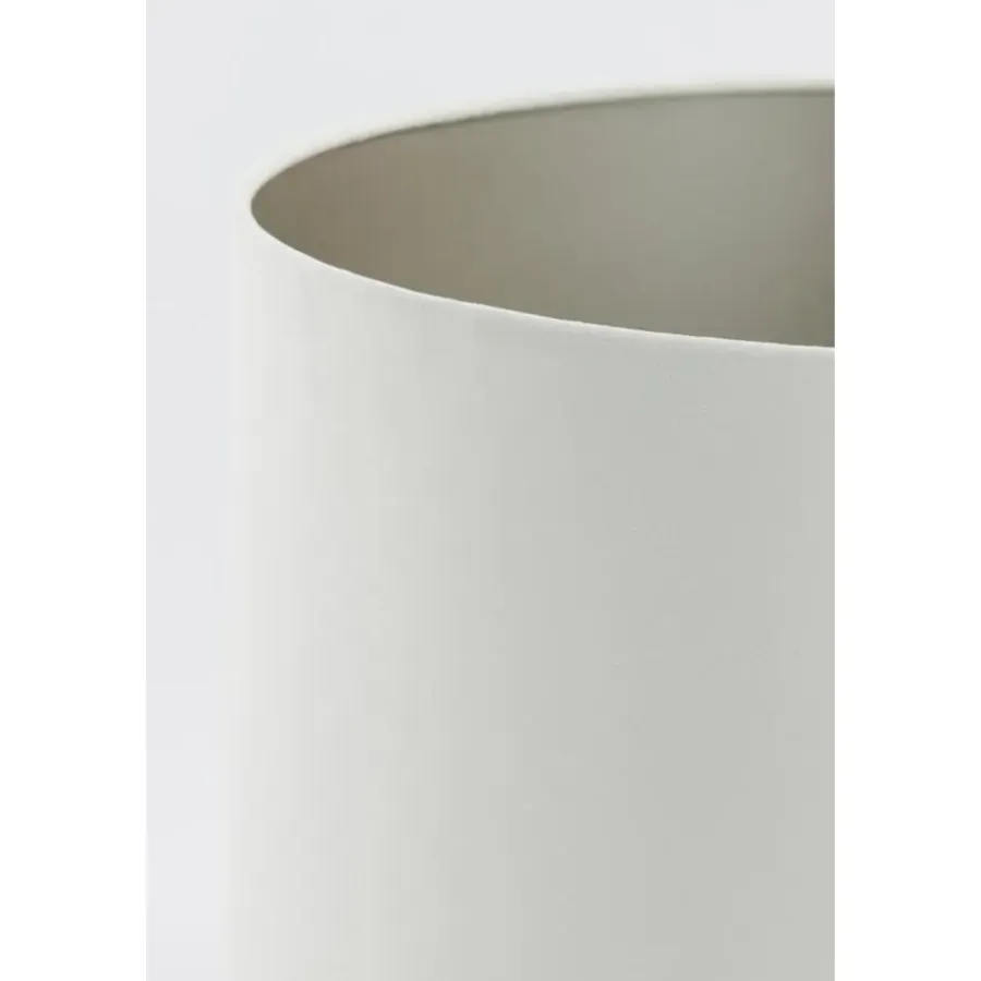 Lampenkappen-Light & Living Cilinder Lampenkap Velours - Wit - Ø30x21cm