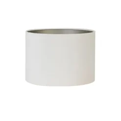 Lampenkappen-Light & Living Cilinder Lampenkap Velours - Wit - Ø40x30cm