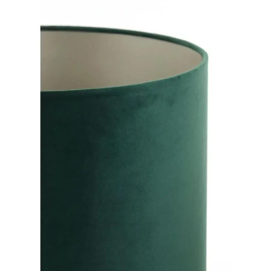 Light & Living Cilinder Lampenkap Velours - Dutch Green - Ø40x30cm