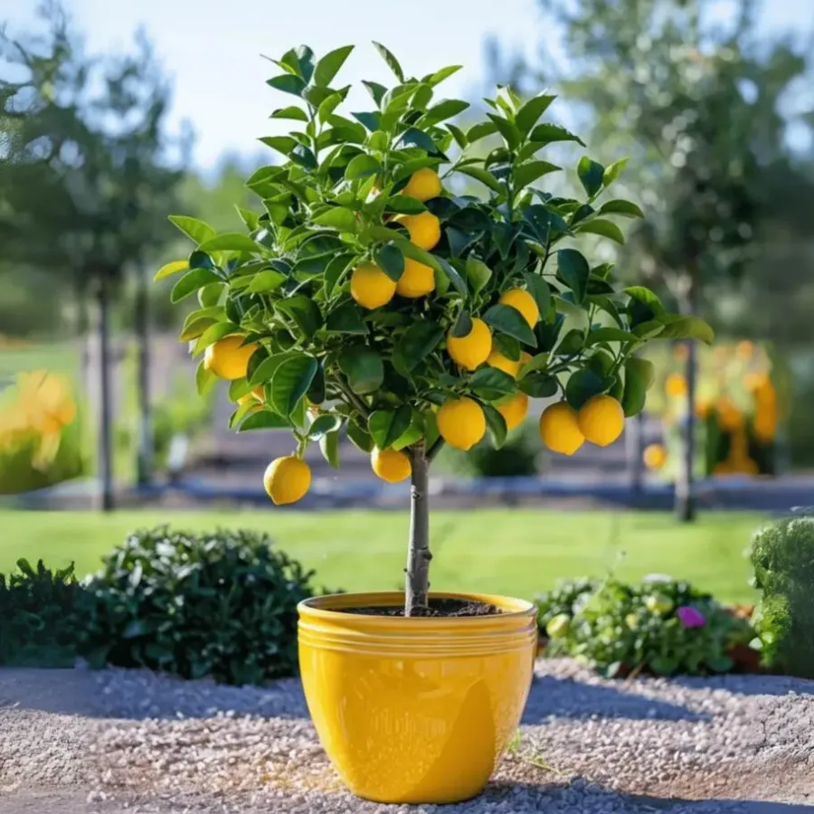 Plant in a Box Citroenboom - Citrus limon - Hoogte 60-70cm - ⌀19cm