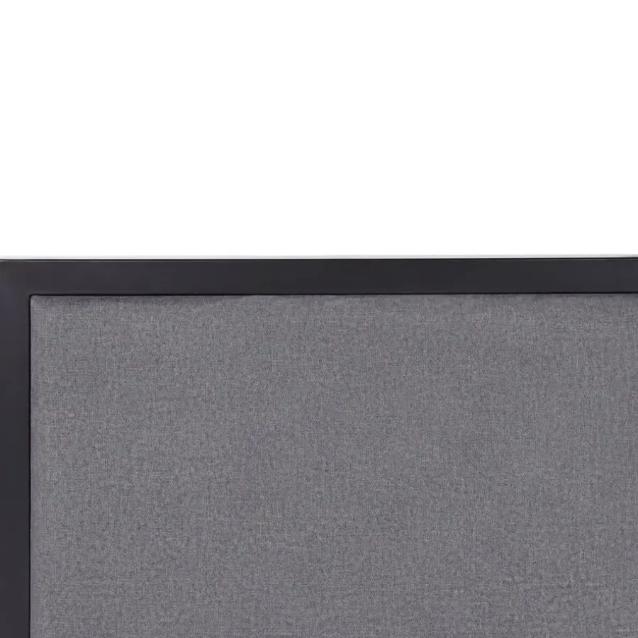 Beliani CLAMART - Tweepersoonsbed - Zwart/Grijs - 140 x 200 cm - Metaal