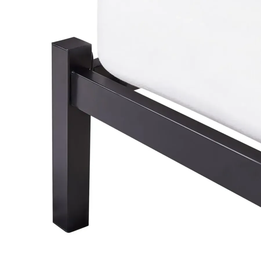 Beliani CLAMART - Tweepersoonsbed - Zwart/Grijs - 140 x 200 cm - Metaal